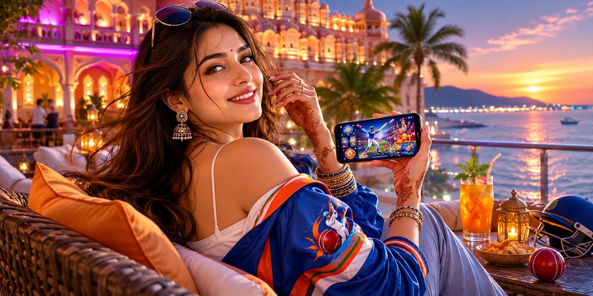 Mobile user enjoying cricket betting on 122dw platform in India